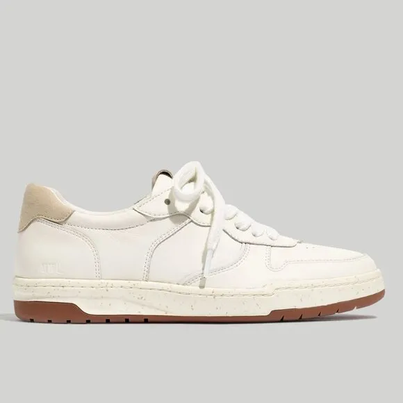 Madewell Court Sneakers White Ivory Leather Minimalist Unisex Women 9 Men 7.5