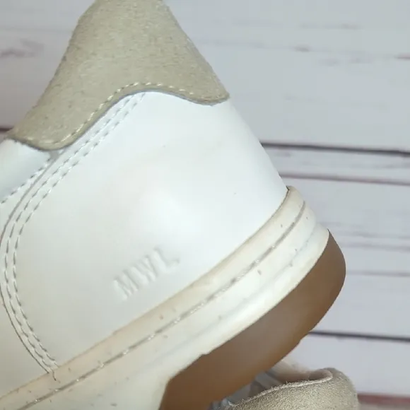 Madewell Court Sneakers White Ivory Leather Minimalist Unisex Women 9 Men 7.5