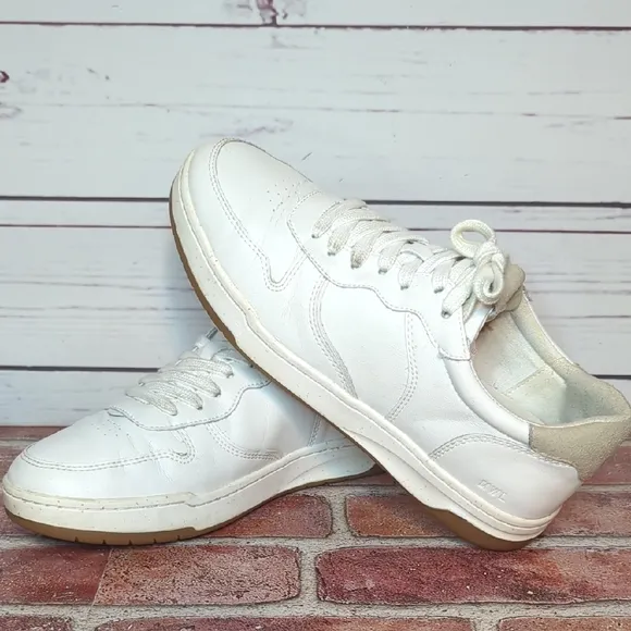 Madewell Court Sneakers White Ivory Leather Minimalist Unisex Women 9 Men 7.5