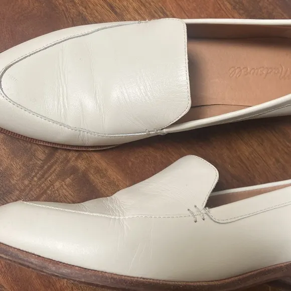 Madewell Cream Loafers Flats Elegant Pointed Toe