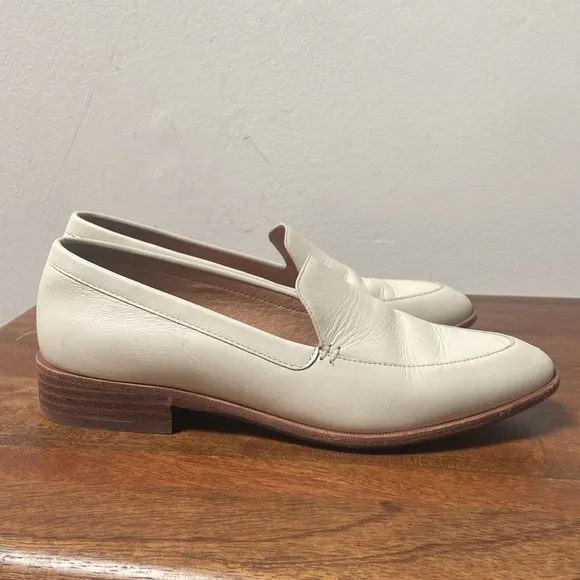 Madewell Cream Loafers Flats Elegant Pointed Toe