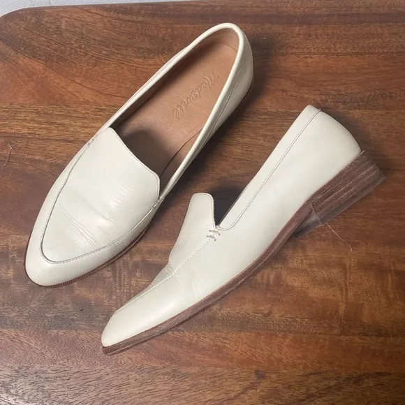 Madewell Cream Loafers Flats Elegant Pointed Toe
