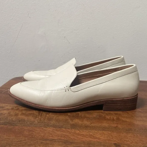 Madewell Cream Loafers Flats Elegant Pointed Toe