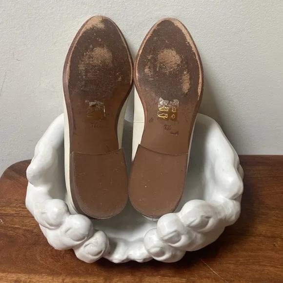 Madewell Cream Loafers Flats Elegant Pointed Toe