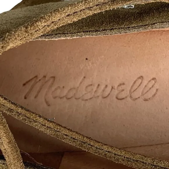 Madewell Inga Suede Lace Up Ballet Flats Light Brown Size 6.5