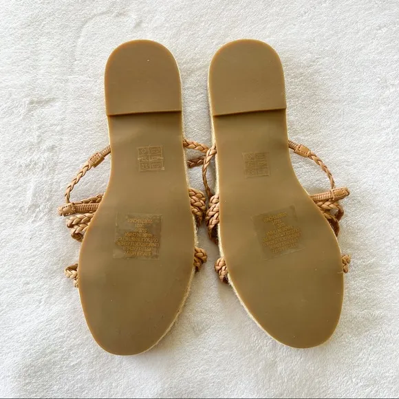 Madewell The Kathryn Espadrille Slide Sandal in Leather