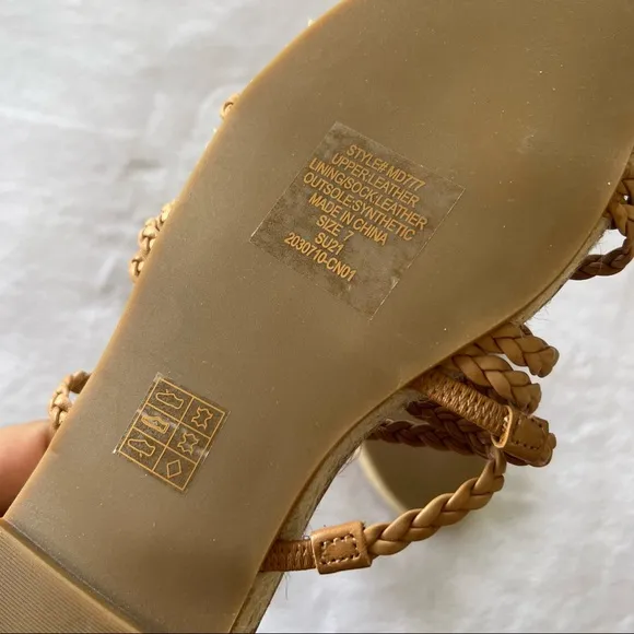Madewell The Kathryn Espadrille Slide Sandal in Leather