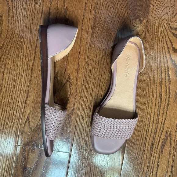 Madewell The Nelda d'Orsay Flat: Woven Edition Pink Sandals