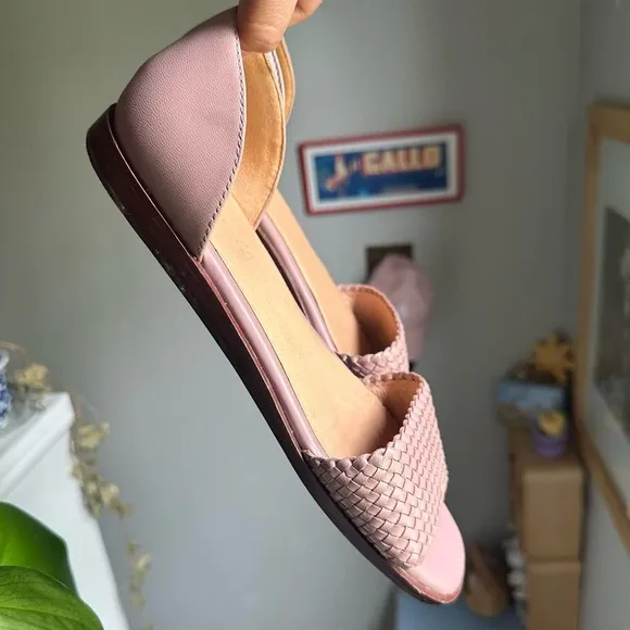 Madewell The Nelda d'Orsay Flat: Woven Edition Pink Sandals