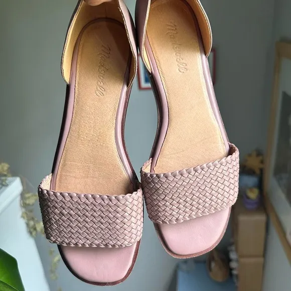 Madewell The Nelda d'Orsay Flat: Woven Edition Pink Sandals