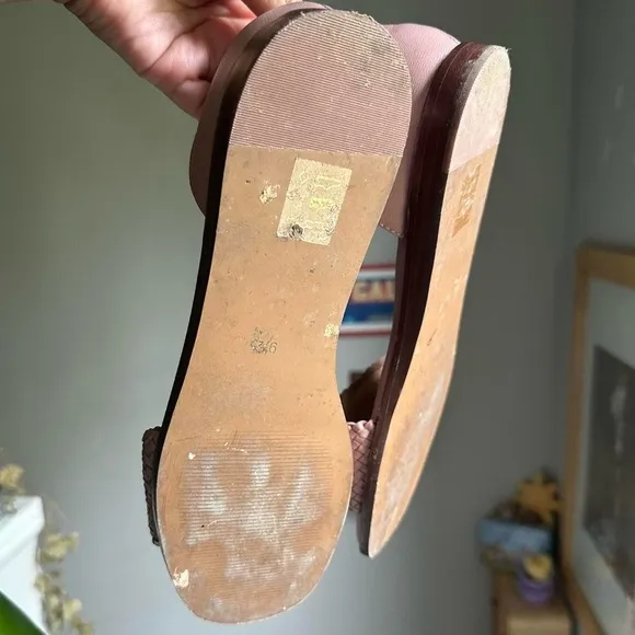 Madewell The Nelda d'Orsay Flat: Woven Edition Pink Sandals