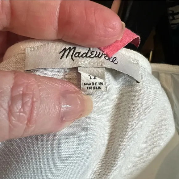Madewell White Linen Dress