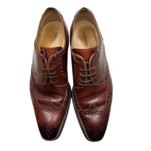 Magnanni Dress Shoes Wingtip Dark Brown Leather Lace Up Loafers Mens Size 10