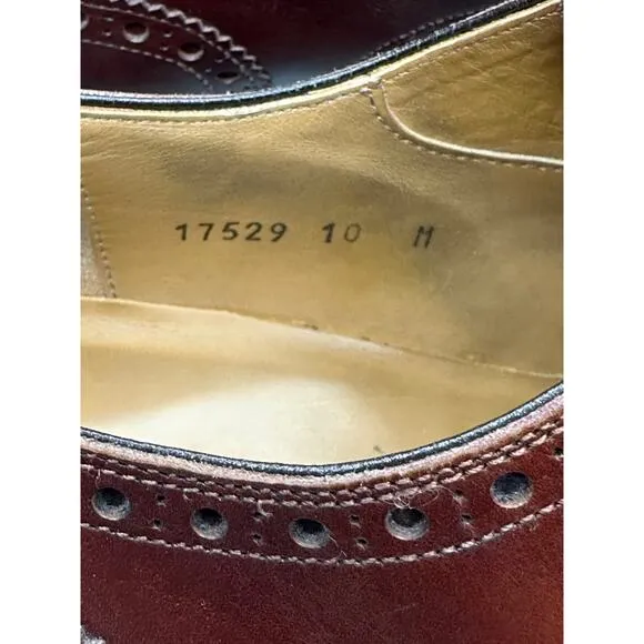 Magnanni Dress Shoes Wingtip Dark Brown Leather Lace Up Loafers Mens Size 10