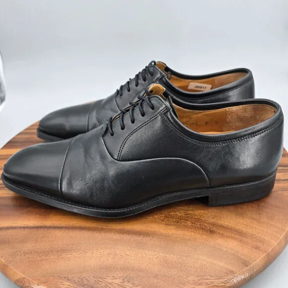 Magnanni Federico Oxfords Men's 8 D Black Leather Cap Toe Lace Up Dress Shoes