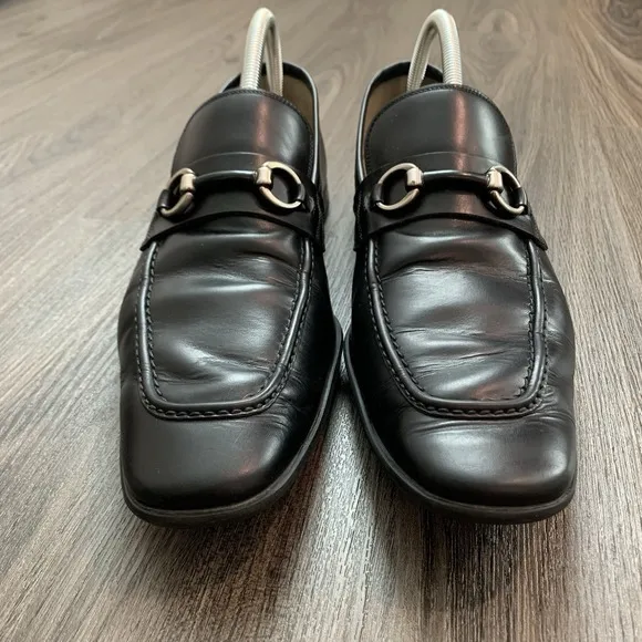 Magnanni Penny Loafers Horsebit Size 13 M Black Leather Dress Shoes 19958