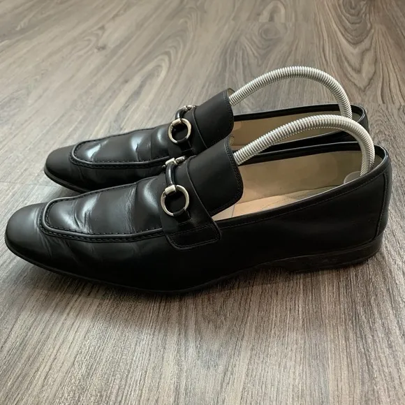 Magnanni Penny Loafers Horsebit Size 13 M Black Leather Dress Shoes 19958