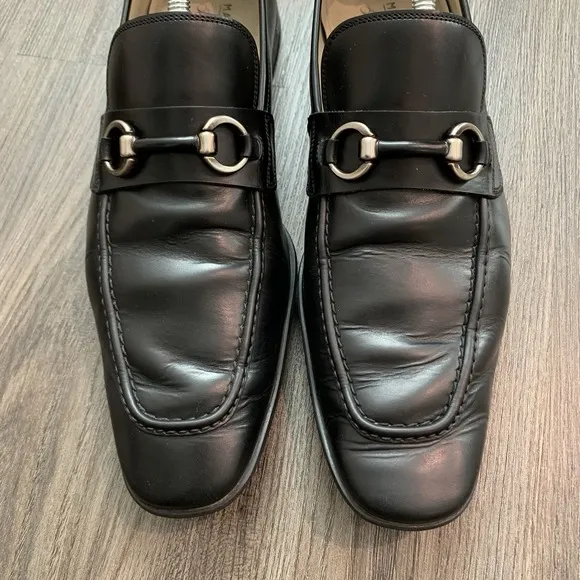 Magnanni Penny Loafers Horsebit Size 13 M Black Leather Dress Shoes 19958