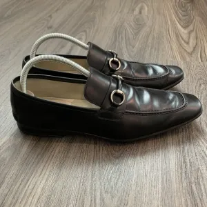 Magnanni Penny Loafers Horsebit Size 13 M Black Leather Dress Shoes 19958