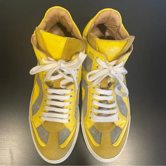 Maison Margiela MM6 Yellow High-Top Sneakers size 39