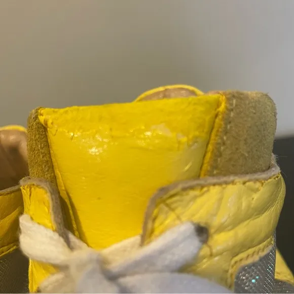 Maison Margiela MM6 Yellow High-Top Sneakers size 39