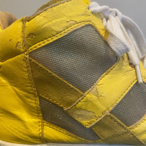 Maison Margiela MM6 Yellow High-Top Sneakers size 39