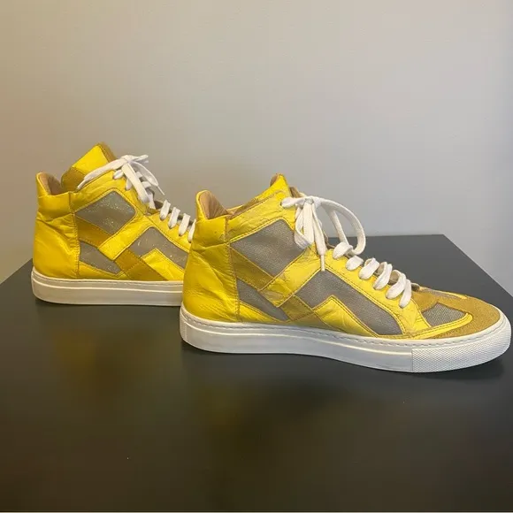 Maison Margiela MM6 Yellow High-Top Sneakers size 39