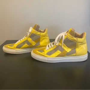 Maison Margiela MM6 Yellow High-Top Sneakers size 39