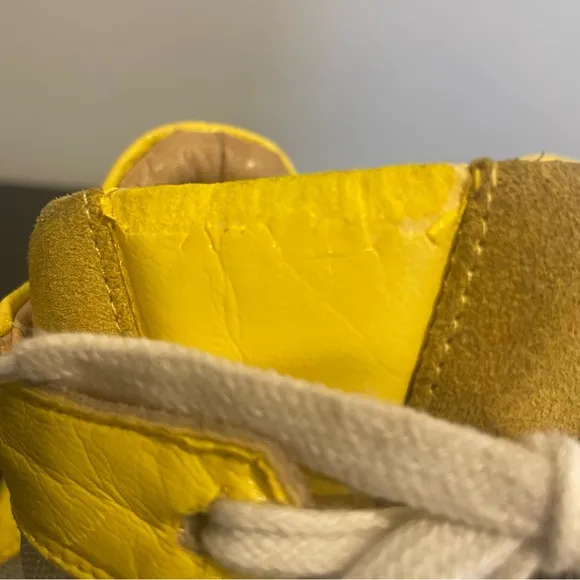 Maison Margiela MM6 Yellow High-Top Sneakers size 39