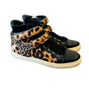 Maje High Top Leopard Print Sneakers