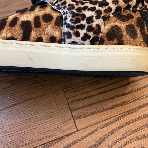 Maje High Top Leopard Print Sneakers