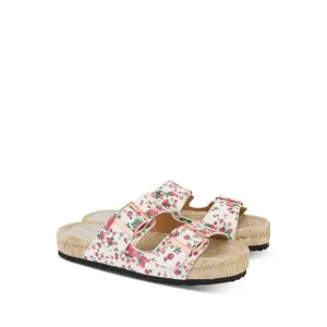 MANEBI LoveShackFancy Womens Berry Cherry Platform Leather Espadrilles 40