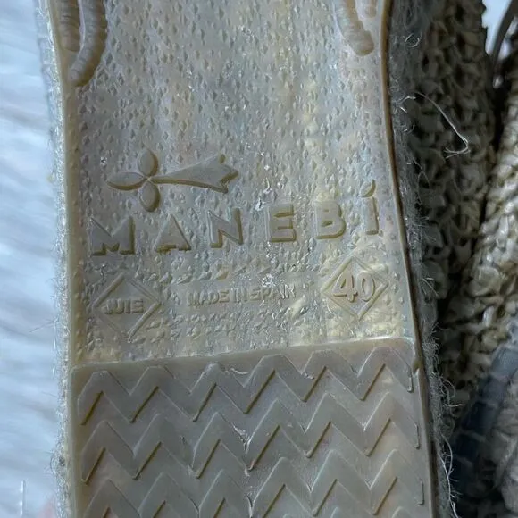 Manebi Raffia Lace-Up Espadrilles