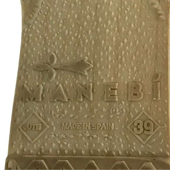MANEBI - SIZE 39 - MADE IN SPAIN - MULTI COLORS  &amp; FIBERS PLATFORM ESPADRILLE S5