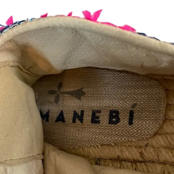 MANEBI - SIZE 39 - MADE IN SPAIN - MULTI COLORS  &amp; FIBERS PLATFORM ESPADRILLE S5