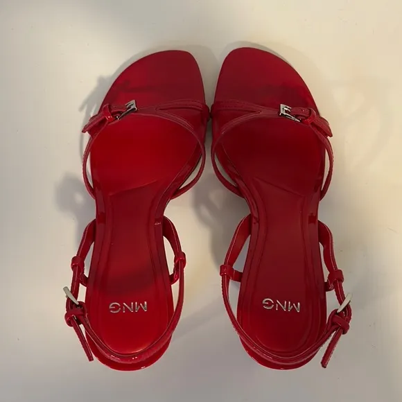 Mango Women's Red Strappy Sandals