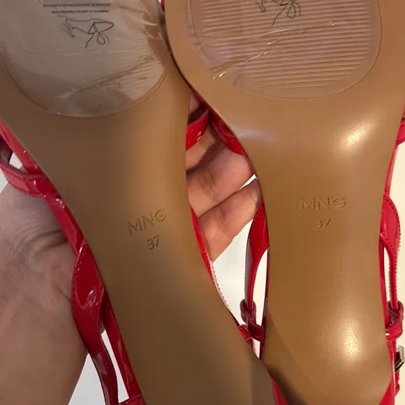 Mango Women's Red Strappy Sandals