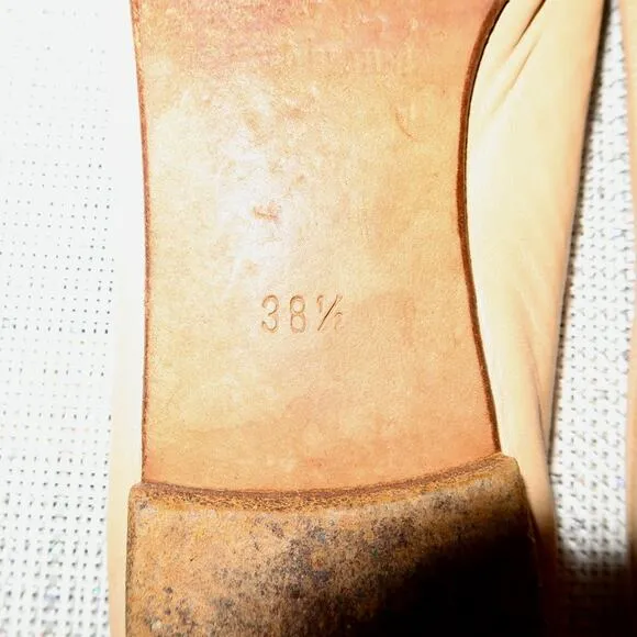 Manolo Blahnik Ballerimu Pointed-Toe Titto Ballerina Flats Size 38.5 / 8.5