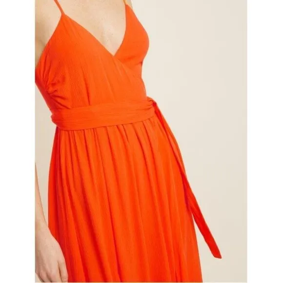 💕MARA HOFFMAN SWIM💕 Alma Sleeveless Wrap Front Maxi Dress ~ Orange Small S