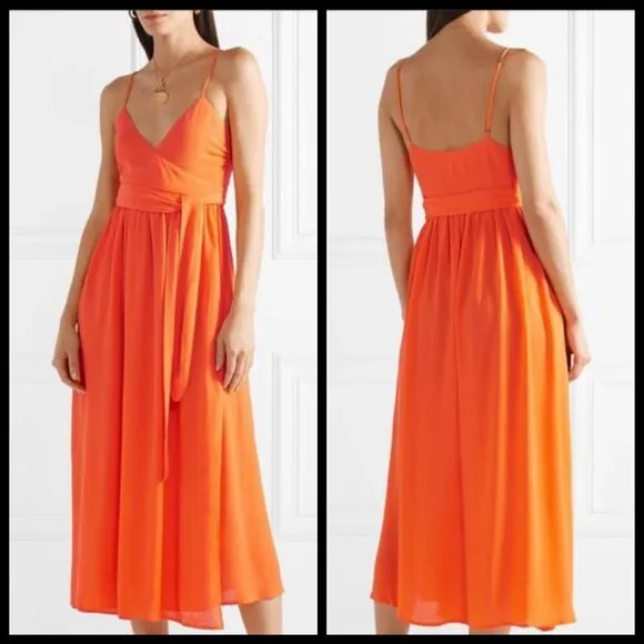 💕MARA HOFFMAN SWIM💕 Alma Sleeveless Wrap Front Maxi Dress ~ Orange Small S