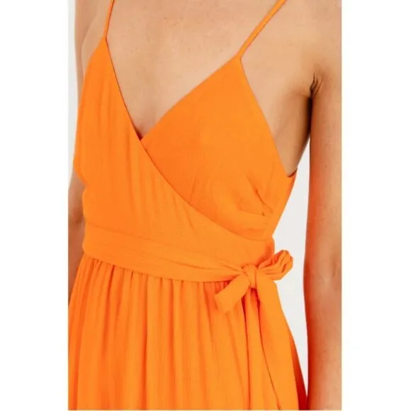 💕MARA HOFFMAN SWIM💕 Alma Sleeveless Wrap Front Maxi Dress ~ Orange Small S