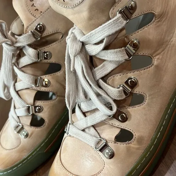 MARC By Marc Jacobs Gorgeous Mottled Lace Up High Top Leather Sneakers 6.5