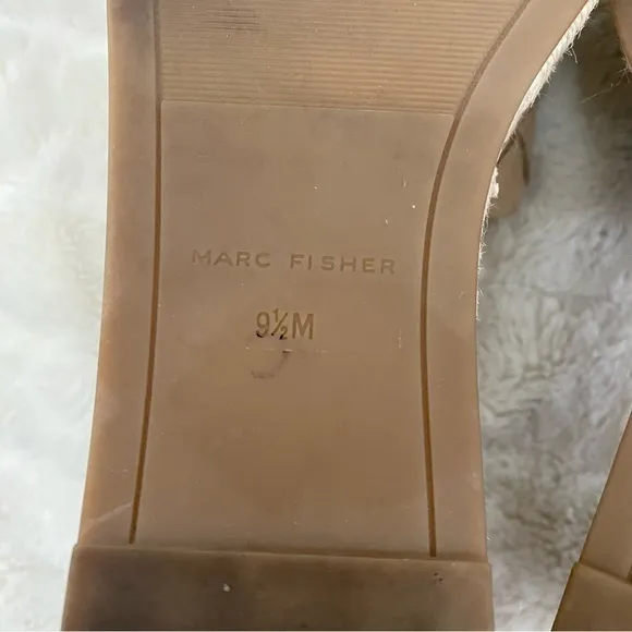 Marc Fisher Espadrilles Platform Sandals Beige Size 9.5