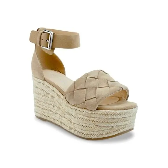 Marc Fisher Espadrilles Platform Sandals Beige Size 9.5