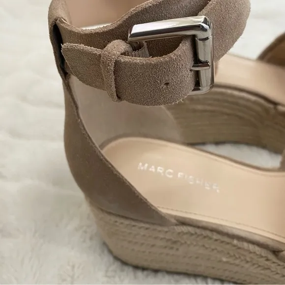 Marc Fisher Espadrilles Platform Sandals Beige Size 9.5
