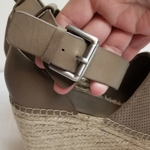 MARC FISHER Suede Wedge Espadrilles
