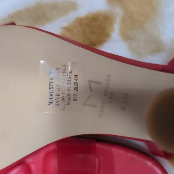 Marc Fisher Women's Red Strappy Sandals
