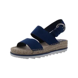 Marc Fisher Womens Sandals 8.5M‎ Blue Suede Espadrilles Platform Phebe Strappy