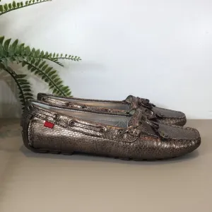 MARC JOSEPH NEW YORK LEATHER DRIVING LOAFER CYPRESS HILL BRONZE STONE NIB SZ 6