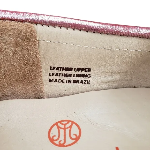 Marc Joseph | NIB Broadway Red Glimmer Preppy Classic Leather Loafers Girl's 4.5
